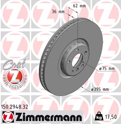 ZIMMERMANN Bremsscheibe 150.2948.32