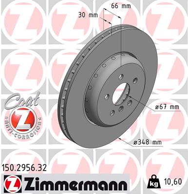 ZIMMERMANN Bremsscheibe 150.2956.32