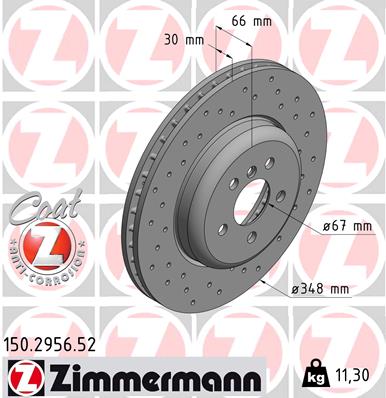 ZIMMERMANN Bremsscheibe 150.2956.52
