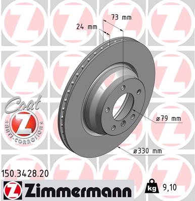 ZIMMERMANN Bremsscheibe 150.3428.20