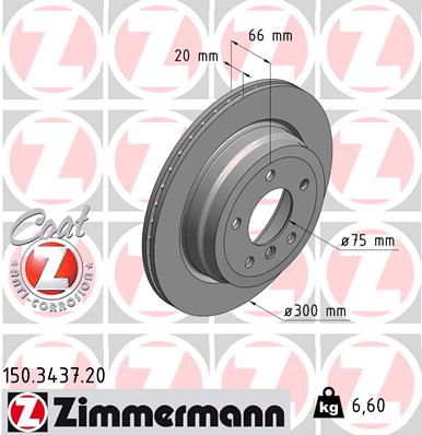 ZIMMERMANN Bremsscheibe 150.3437.20