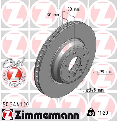 ZIMMERMANN Bremsscheibe 150.3441.20