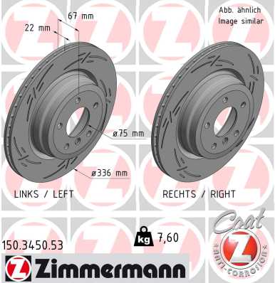 ZIMMERMANN Bremsscheibe 150.3450.53