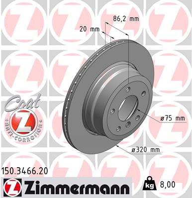 ZIMMERMANN Bremsscheibe 150.3466.20