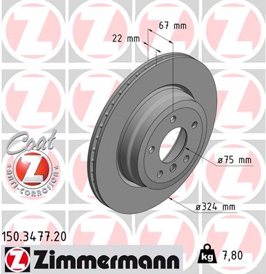 ZIMMERMANN Bremsscheibe 150.3477.20