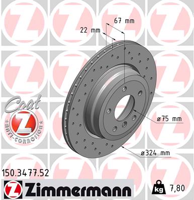 ZIMMERMANN Bremsscheibe 150.3477.52