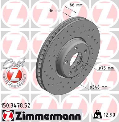 ZIMMERMANN Bremsscheibe 150.3478.52