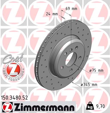 ZIMMERMANN Bremsscheibe 150.3480.52