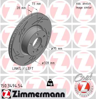 ZIMMERMANN Bremsscheibe 150.3494.54