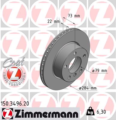 ZIMMERMANN Bremsscheibe 150.3496.20