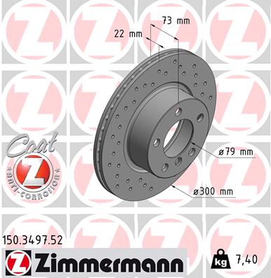 ZIMMERMANN Bremsscheibe 150.3497.52