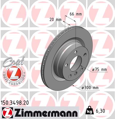 ZIMMERMANN Bremsscheibe 150.3498.20