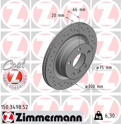 ZIMMERMANN Bremsscheibe 150.3498.52
