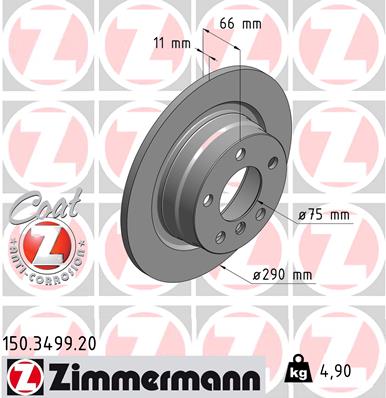 ZIMMERMANN Bremsscheibe 150.3499.20