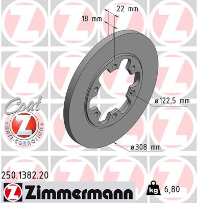 ZIMMERMANN Bremsscheibe 250.1382.20