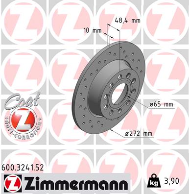 ZIMMERMANN Bremsscheibe 600.3241.52