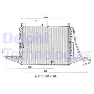DELPHI Kondensator, Klimaanlage TSP0225273