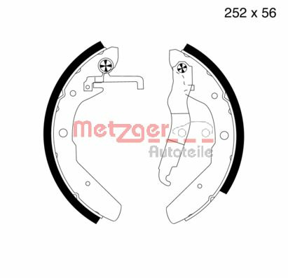 METZGER Bremsbackensatz MG 373