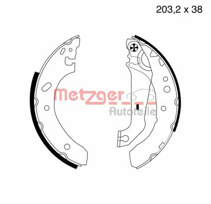 METZGER Bremsbackensatz MG 639