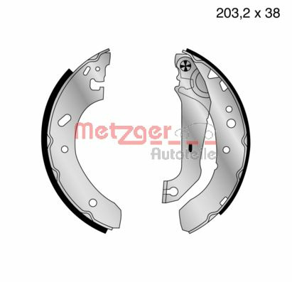 METZGER Bremsbackensatz MG 640