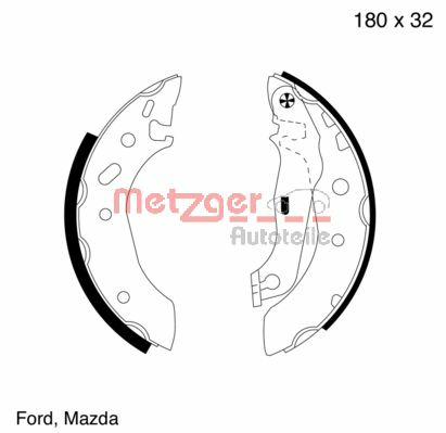 METZGER Bremsbackensatz MG 642