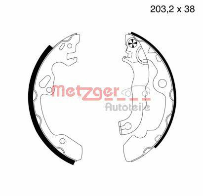 METZGER Bremsbackensatz MG 716