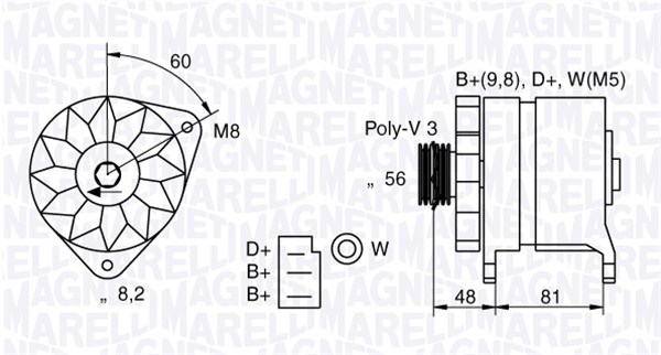 MAGNETI MARELLI Generator 054022598010
