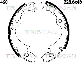 TRISCAN Bremsbackensatz 8100 16460