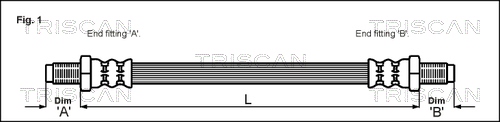 TRISCAN Bremsschlauch 8150 16104
