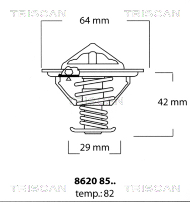 TRISCAN Thermostat, Kühlmittel 8620 8582