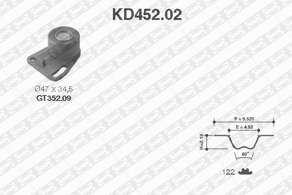 SNR Zahnriemensatz KD452.02