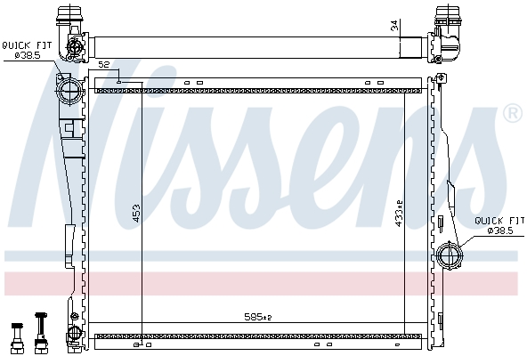 NISSENS Kühler, Motorkühlung 60782