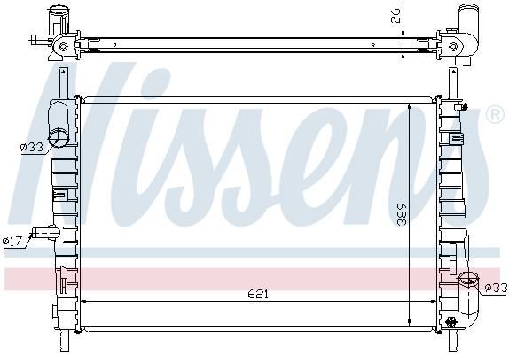 NISSENS Kühler, Motorkühlung 62025A