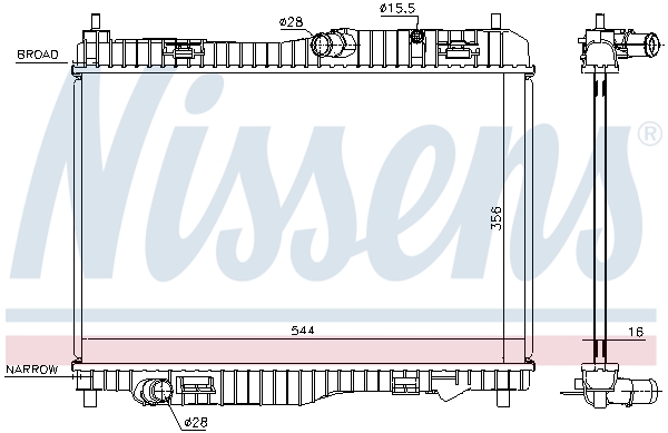 NISSENS Kühler, Motorkühlung 66858