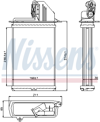 NISSENS Wärmetauscher, Innenraumheizung 70509