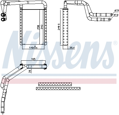 NISSENS Wärmetauscher, Innenraumheizung 707182
