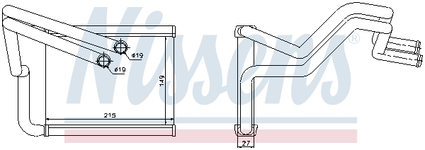 NISSENS Wärmetauscher, Innenraumheizung 77633