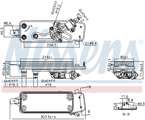 NISSENS Ölkühler, Automatikgetriebe 90988