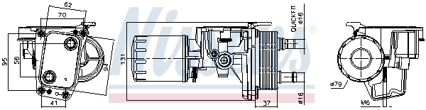 NISSENS Ölkühler, Motoröl 91337