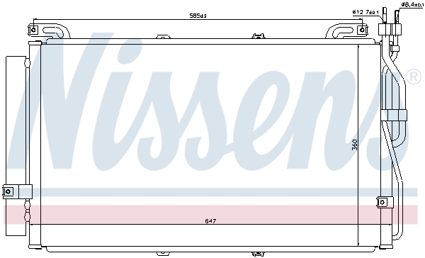 NISSENS Kondensator, Klimaanlage 94645