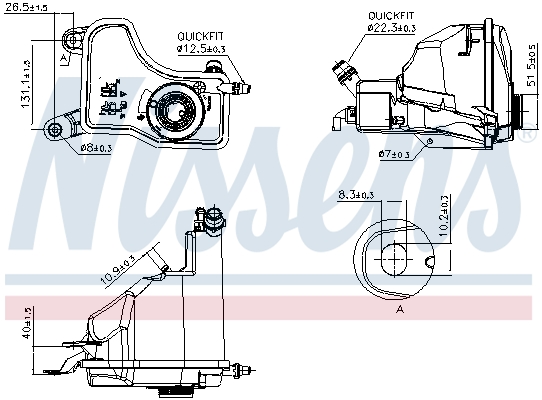NISSENS Ausgleichsbehälter, Kühlmittel 996153