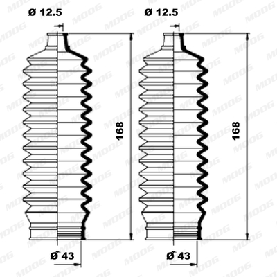 MOOG Faltenbalgsatz, Lenkung K150145