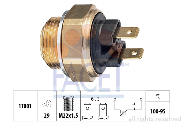 FACET Temperaturschalter, Kühlerlüfter 7.5019