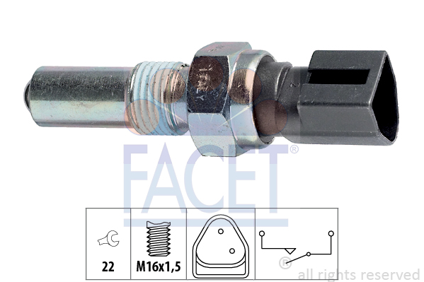 FACET Schalter, Rückfahrleuchte 7.6107