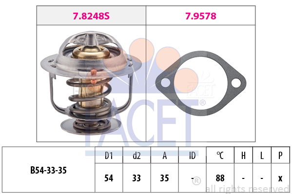 FACET Thermostat, Kühlmittel 7.8248