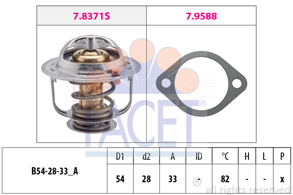 FACET Thermostat, Kühlmittel 7.8371
