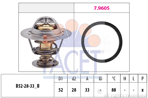 FACET Thermostat, Kühlmittel 7.8412