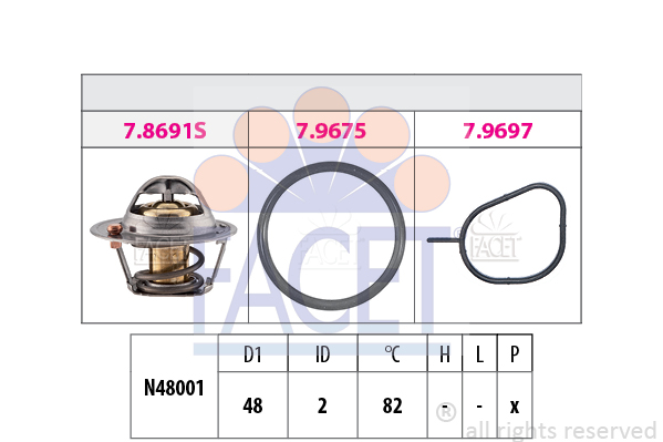 FACET Thermostat, Kühlmittel 7.8692