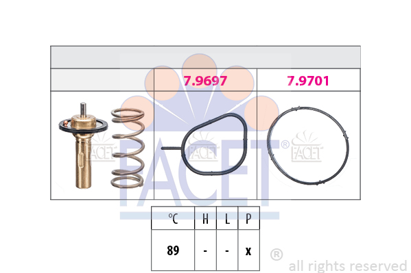 FACET Thermostat, Kühlmittel 7.8826