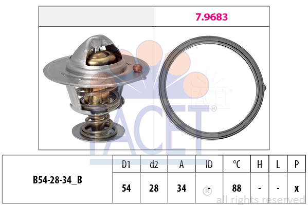 FACET Thermostat, Kühlmittel 7.8834